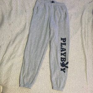 Grey Playboy Sweatpants